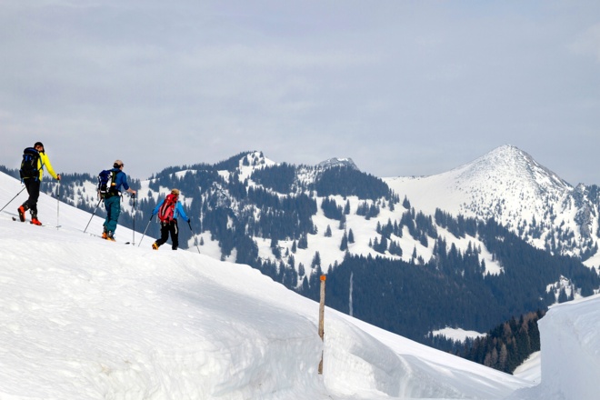 Da soll´s hinaufgehen: der Geigelstein von der Karspitze aus gesehen.