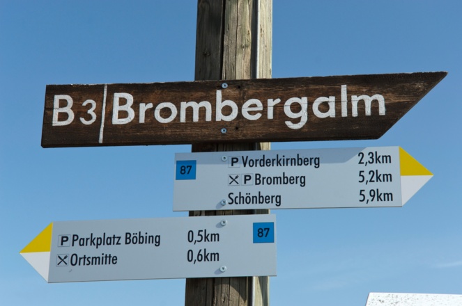 Wegweiser an Kirnberg-Rundweg