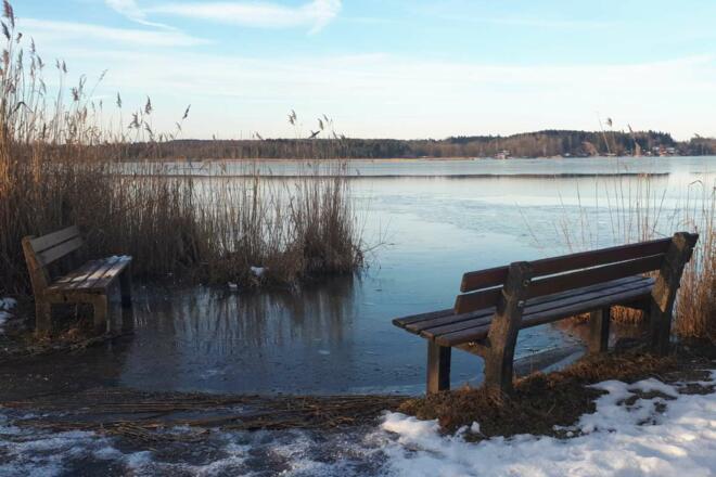 Winterspaziergang am Simssee