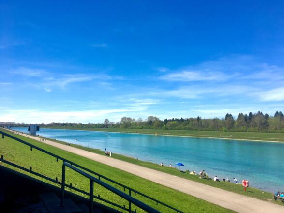 Ausblick über die Ruderregatta
