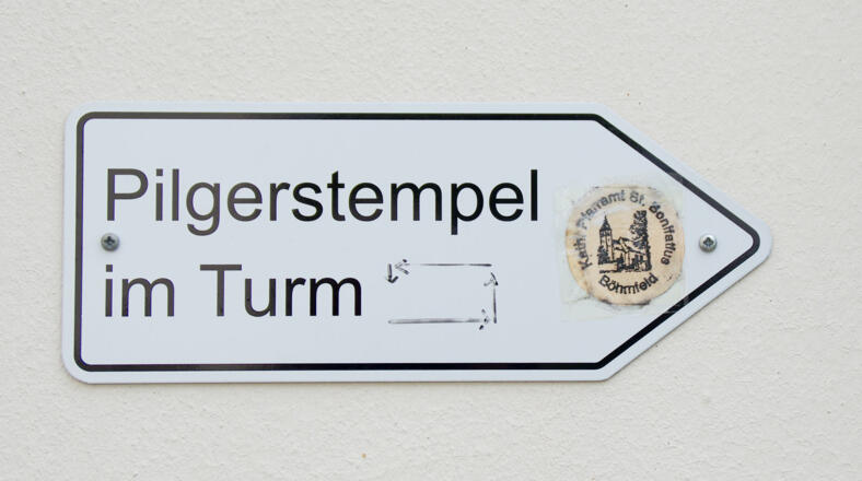 Böhmfeld - St. Bonifatius Stempelhinweis
