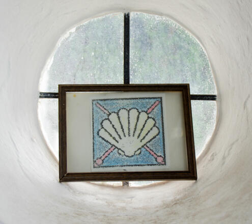 Bettbrunn - Wallfahrtskirche St. Salvator Jakobsmuschel