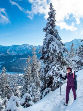 Der Weg ist schmal, aber bei guten Schneeverhältnissen super zu laufen.
