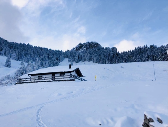 Winter, bei uns am nahe gelegenen Heuberg
