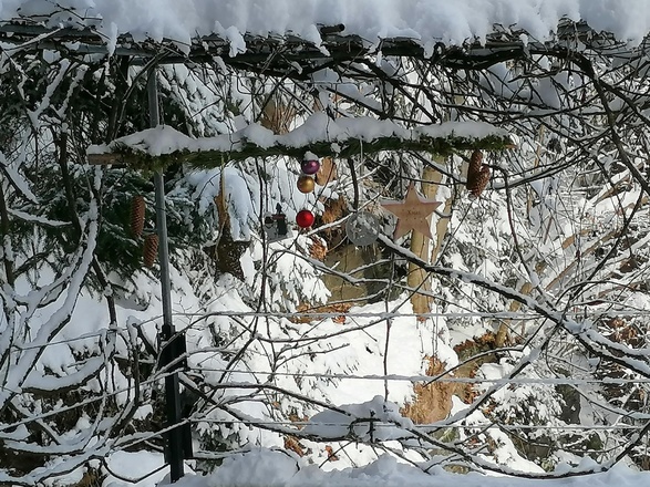 Weihnachtsdeko Terrasse