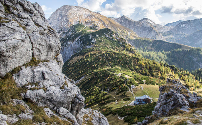 Blick vom Hohen Brett hinunter zum Stahlhaus