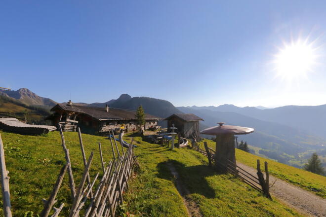 herrliche Aussicht auf der Weißalm