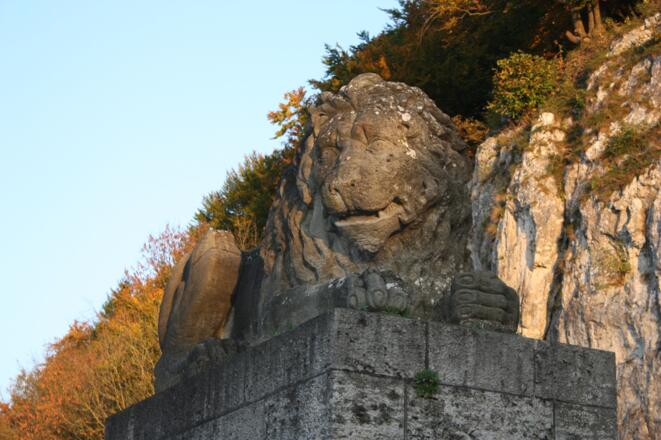 Ein Steinerner Löwe bei Bad Abbach