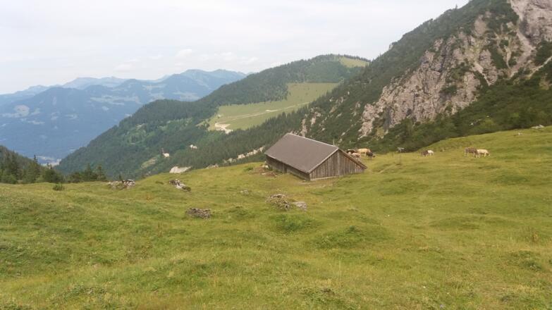 Wir nähern uns der idyllischen Alpe auf 1566 m.