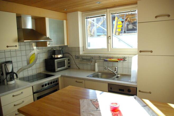 Küche mit Frühstückstheke