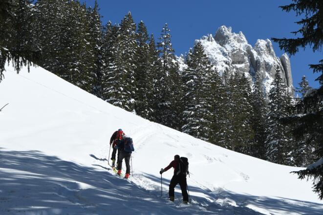 Beim Aufstieg zum Grubereck hat man fabelhafte Aussicht auf den Blankenstein.
