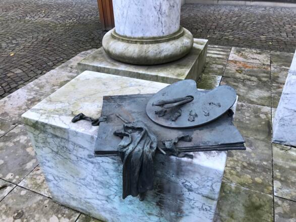 Hommage an Angelika Kauffmann, Malutensilien