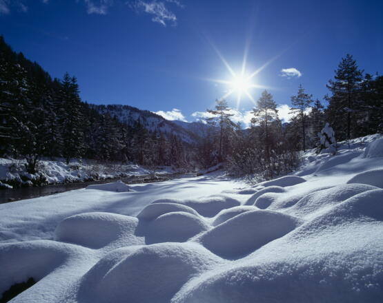 Weißach im Winter