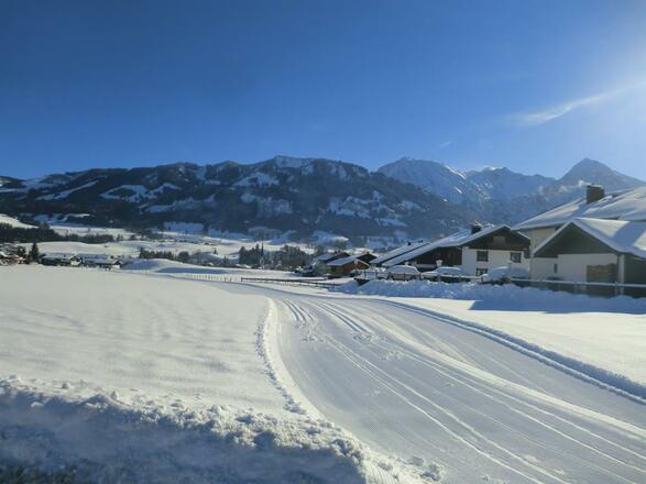 Nur 20 m bis zur Langlaufloipe vom GH Alpenflora
