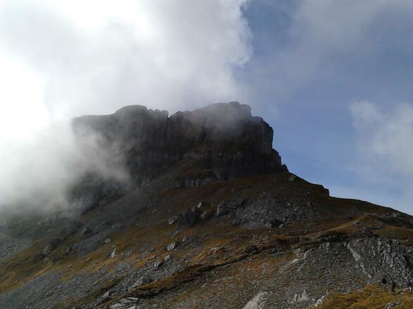 Hoher Ifen mit Nebel Sommer 2