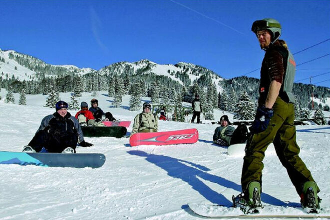 Snowboardkurs mit der Skischule Hocheck.