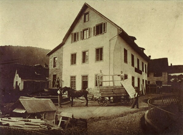 Alte Aufnahme der Firma Dressel&amp;Pauli. Heute steht hier das Gemeindeamt Nüziders.