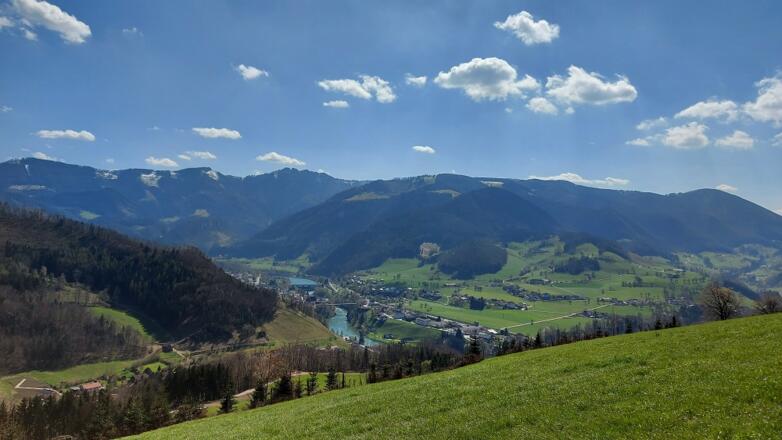 Ternberg Blick vom Reitnerberg ins Orstzentrum