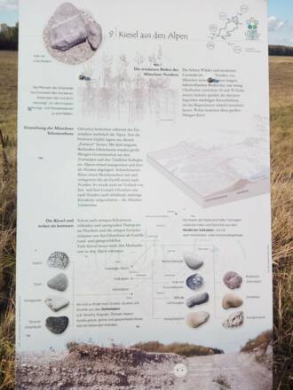Lehrtafel "Kiesel aus den Alpen"