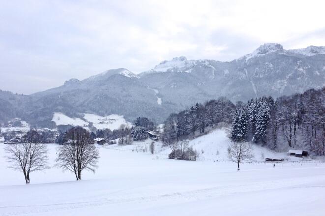 Blick vom Bankerlweg auf die Kampenwand