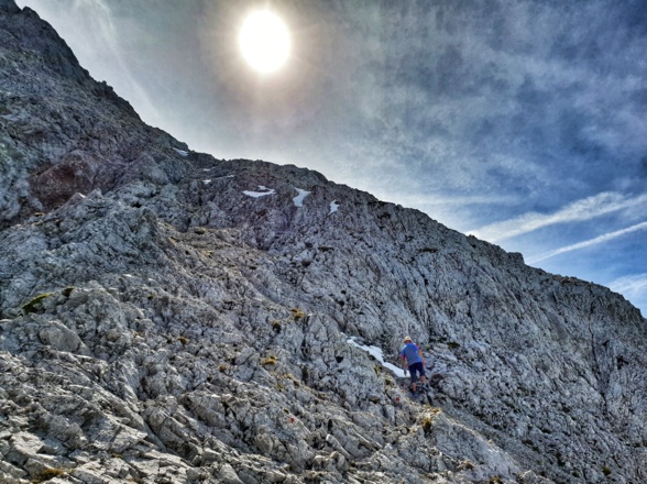 Aufstieg zum Gipfel des Wörner