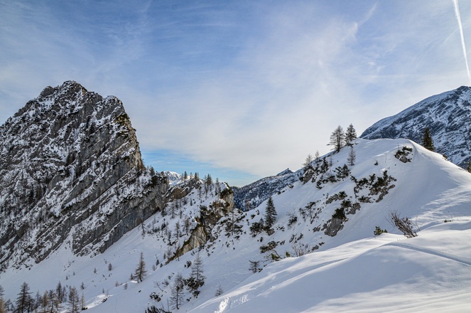 Skitour Hochalm: Blick zuM Stanglahnerkopf