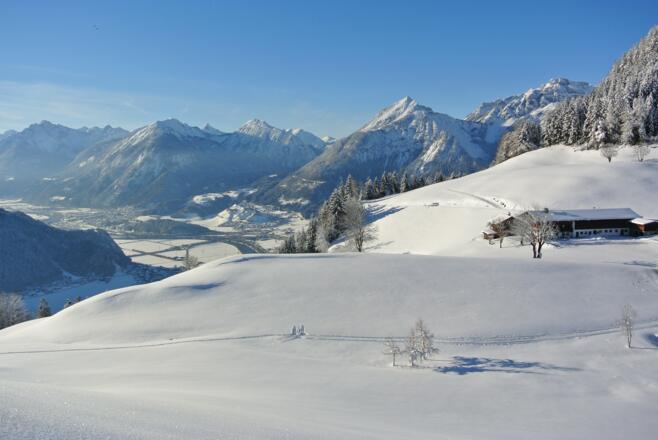 Ausblick vom Plateau des Reither Kogels im Juppi Zauberwald