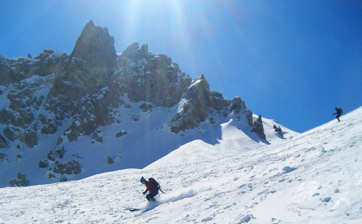 Abfahrt durch den Loferer Seilergraben