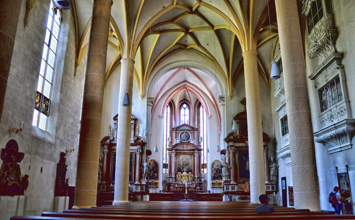 Der Innenraum der Stiftskirche Berchtesgaden