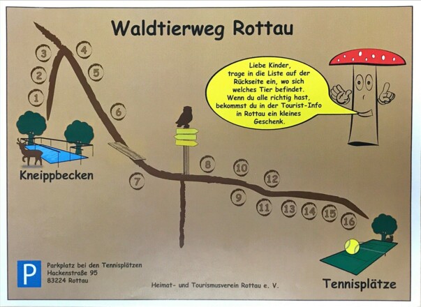 Anleitung zum Waldtierweg in Rottau
