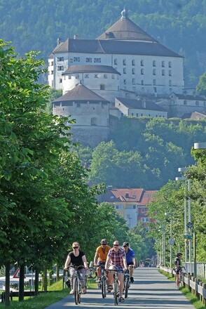 Innradweg bei Kufstein von Kiefersfelden kommend