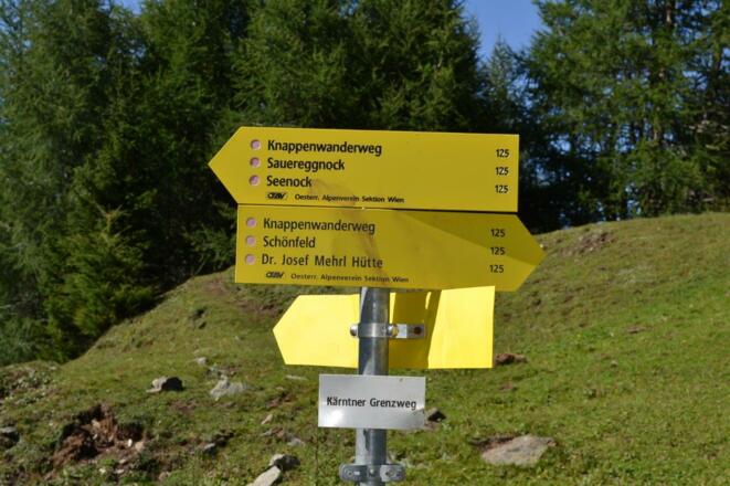 Rundwanderung Wasserknappenweg Innerkrems - Schönfeld: Gut beschildeter Weg