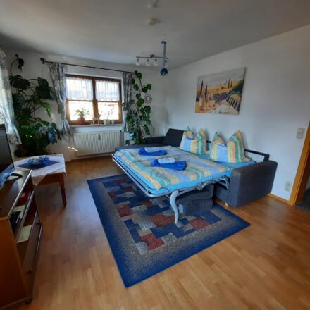 Wohnzimmer mit Schlafcouch