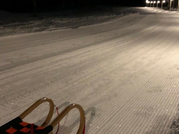 Rodelbahn in Piburg bei Nacht