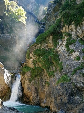 Wasserfall beim Einstieg vom Klettersteig