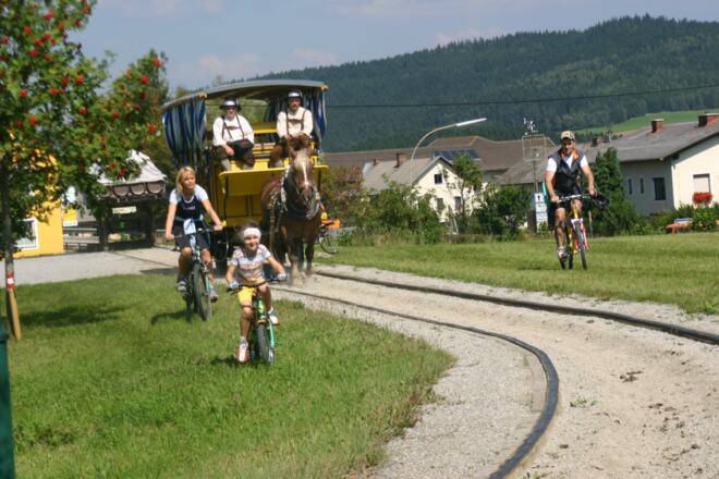 Radeln bei der Pferdeeisenbahn