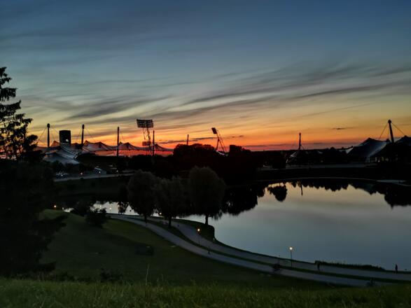 Sonnenuntergang über dem Olympiasee