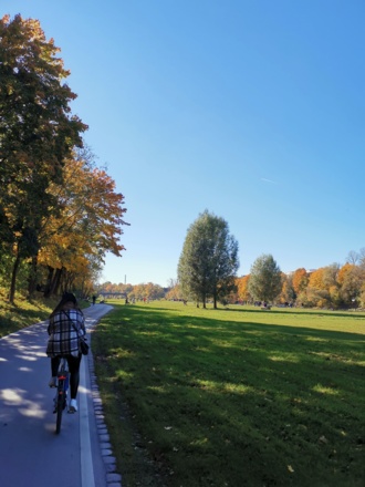 Teil des Radwegs entlang der Isar