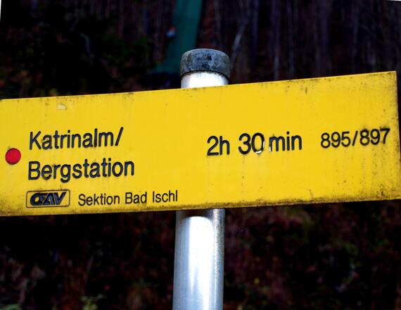 Start: Talstation Katrinbahn 470m zur Bergstation 1416m