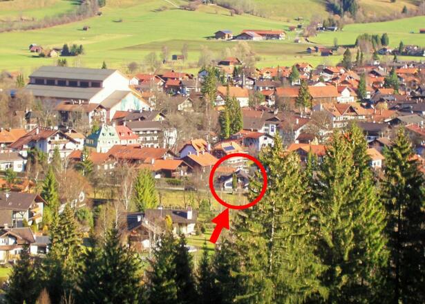 Blick von kreuzigungsgruppe