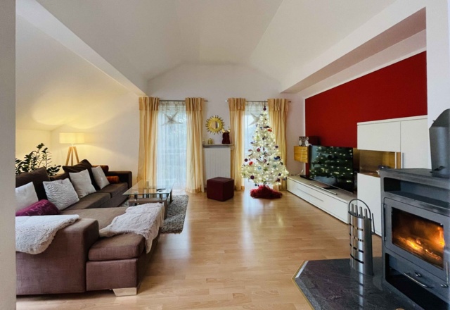 Ferienwohnung Bellissima Wohnzimmer mit Kamin