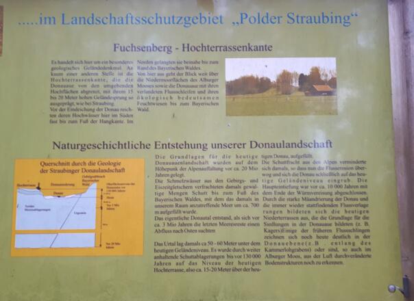 Infoschild am Ende des Parks