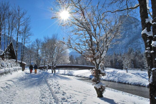 Auf dem Ammerdamm vor der Ferienwohnung