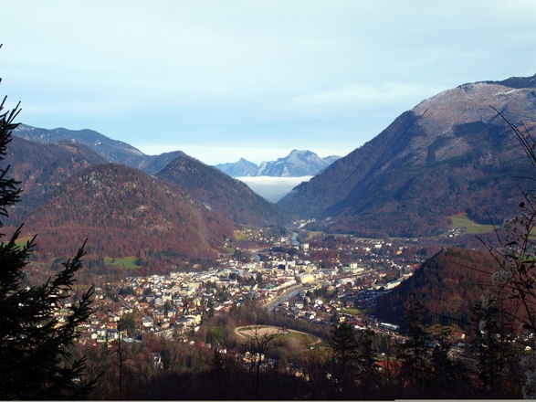 Katrin 1542m, Blick auf Bad Ischl