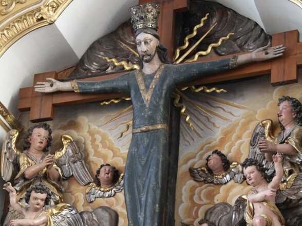 Kreuz in der Wallfahrtskirche St. Wilgefortis in Neufahrn
