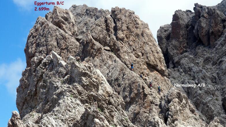 Anstieg Eggerturm (B/C) links