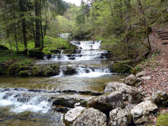 Der Tiefenbachverlauf wird von zahlreichen, ganz unterschiedlichen Wasserfällen geprägt.