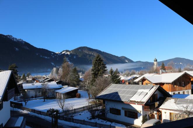 Blick vom Balkon auf Oberammergau