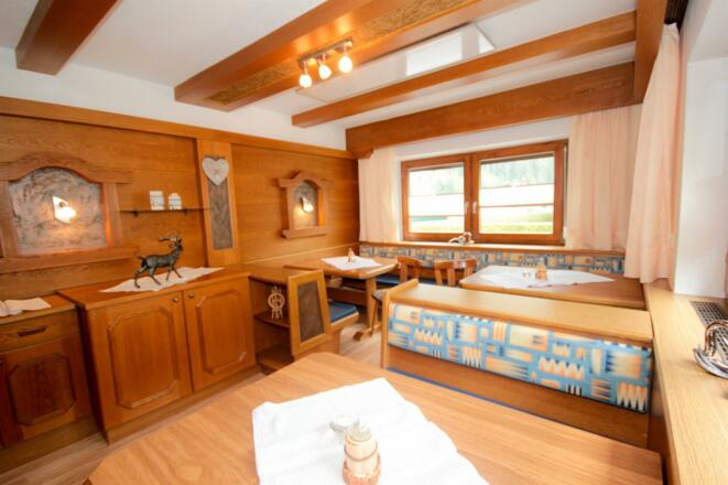 Frühstücksraum bei Buchung als Ferienhaus