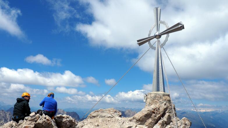 Schönes Seekofel Gipfelkreuz 2744m